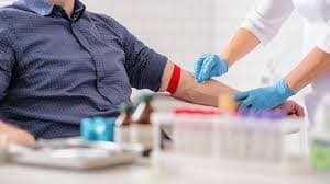 Patient receiving a laboratory blood test